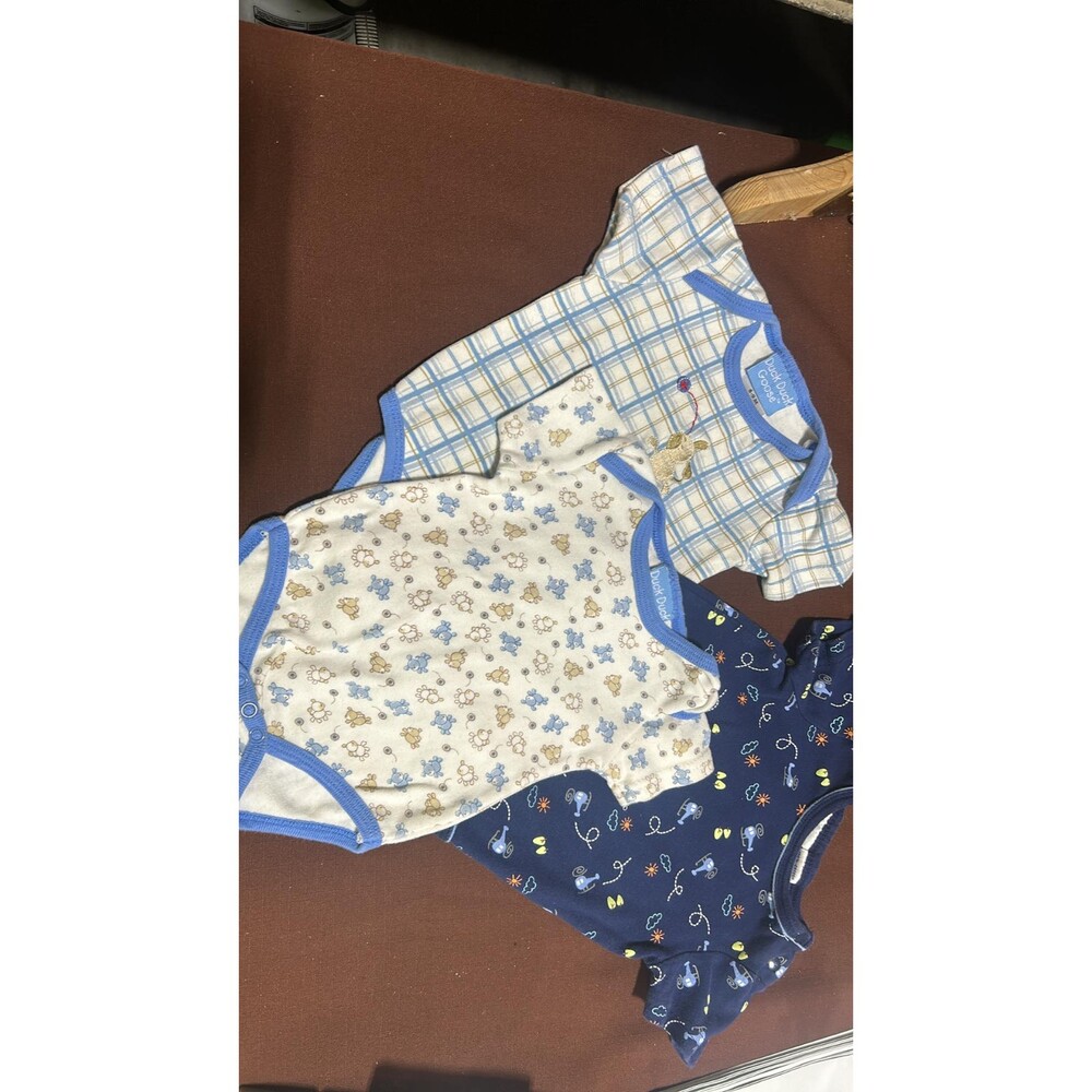 3 Baby One piece Top with Snaps  2 Duck Duck Goose 1First Impressions